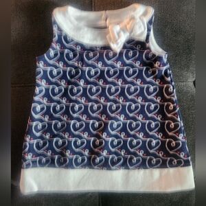 Gymboree Navy and White Heart Pattern Dress